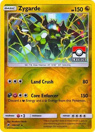 Zygarde (100/147) (League Promo) [Sun & Moon: Burning Shadows] Pokémon