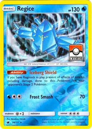 Regice (28/111) (League Promo) [Sun & Moon: Crimson Invasion] Pokémon