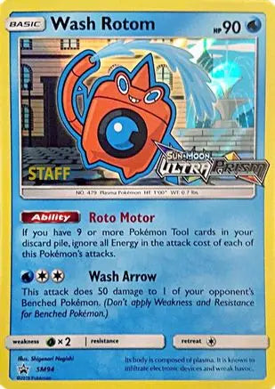 Wash Rotom (SM94) (Staff Prerelease Promo) [Sun & Moon: Black Star Promos] Pokémon