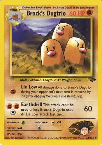 Brock's Dugtrio (22/132) [Gym Challenge Unlimited] Pokémon