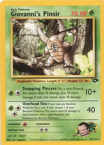 Giovanni's Pinsir (24/132) [Gym Challenge Unlimited] Pokémon