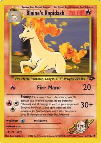 Blaine's Rapidash (33/132) [Gym Challenge Unlimited] Pokémon