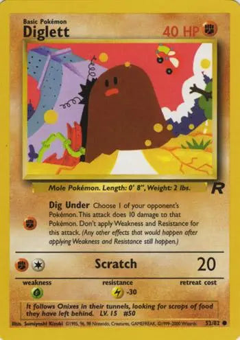 Diglett (52/82) [Team Rocket Unlimited] Pokémon