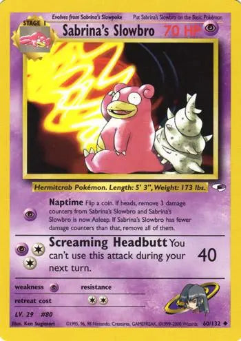 Sabrina's Slowbro (60/132) [Gym Heroes Unlimited] Pokémon