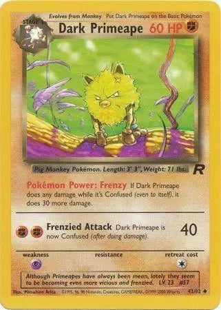 Dark Primeape (43/82) [Team Rocket Unlimited] Pokémon
