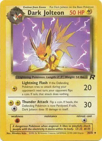 Dark Jolteon (38/82) [Team Rocket Unlimited] Pokémon
