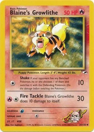 Blaine's Growlithe (35/132) [Gym Heroes Unlimited] Pokémon