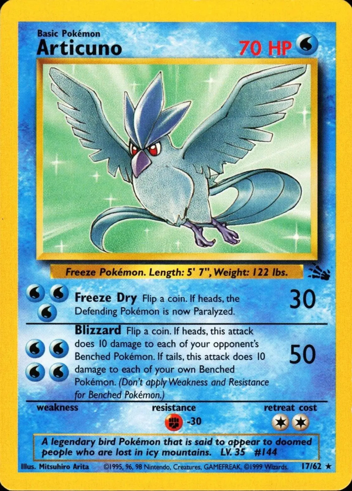 Articuno (17/62) [Fossil Unlimited] Pokémon