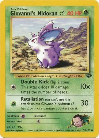 Giovanni's Nidoran (76/132) (Male) [Gym Challenge Unlimited] Pokémon