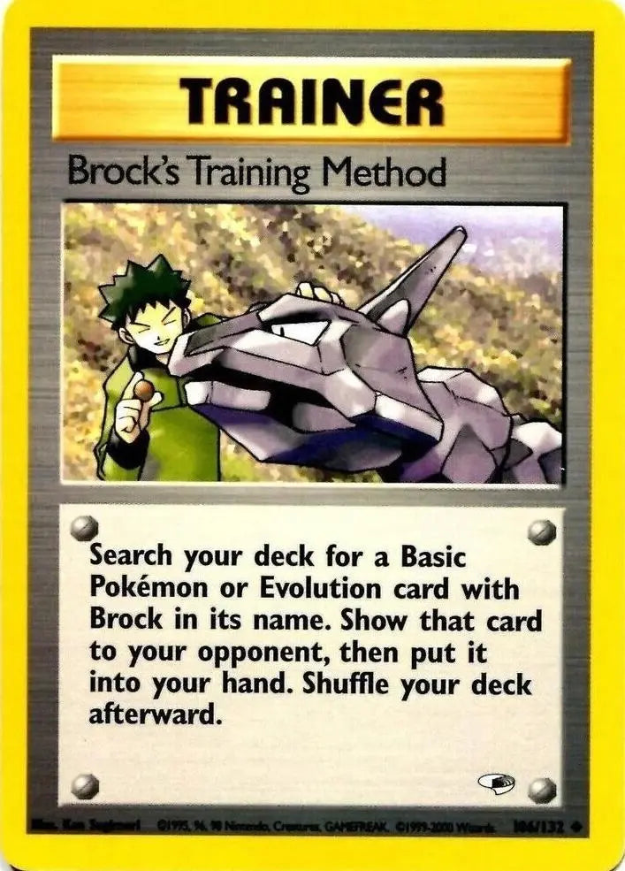 Brock's Training Method (106/132) [Gym Heroes Unlimited] Pokémon