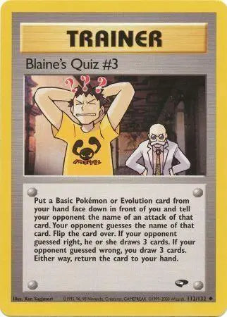 Blaine's Quiz #3 (112/132) [Gym Challenge Unlimited] Pokémon