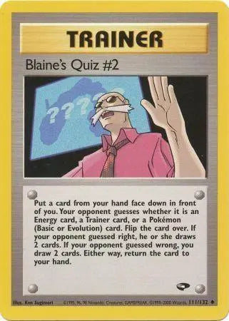Blaine's Quiz #2 (111/132) [Gym Challenge Unlimited] Pokémon