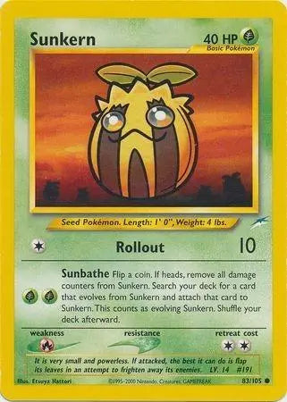 Sunkern (83/105) [Neo Destiny Unlimited] Pokémon