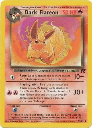 Dark Flareon (35/82) [Team Rocket Unlimited] Pokémon