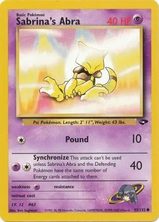 Sabrina's Abra (93/132) [Gym Challenge Unlimited] Pokémon