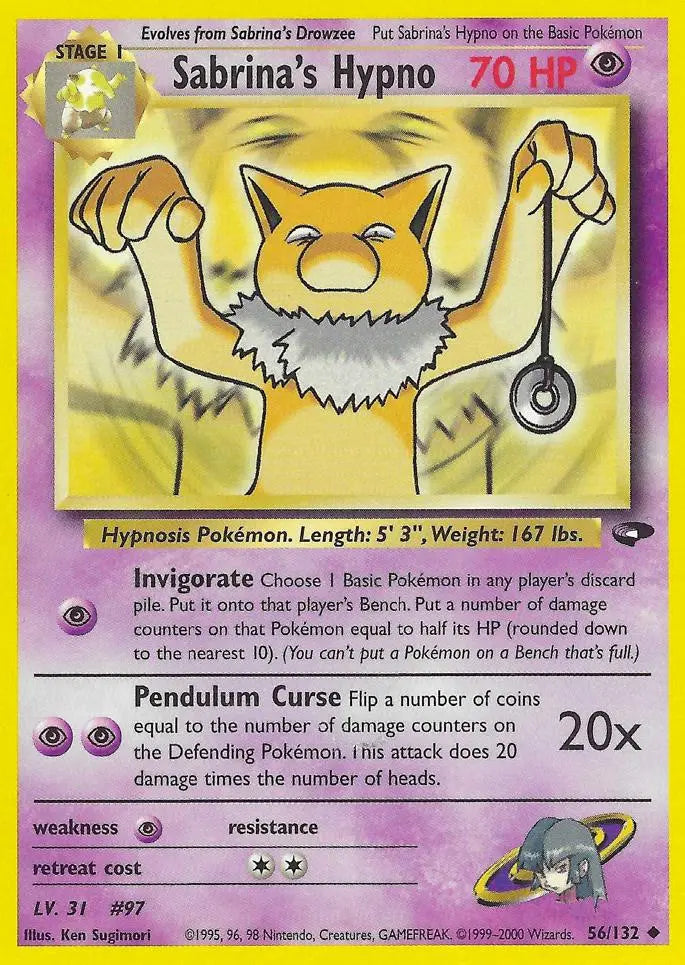 Sabrina's Hypno (56/132) [Gym Challenge Unlimited] Pokémon