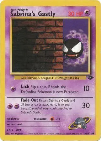 Sabrina's Gastly (96/132) [Gym Challenge Unlimited] Pokémon