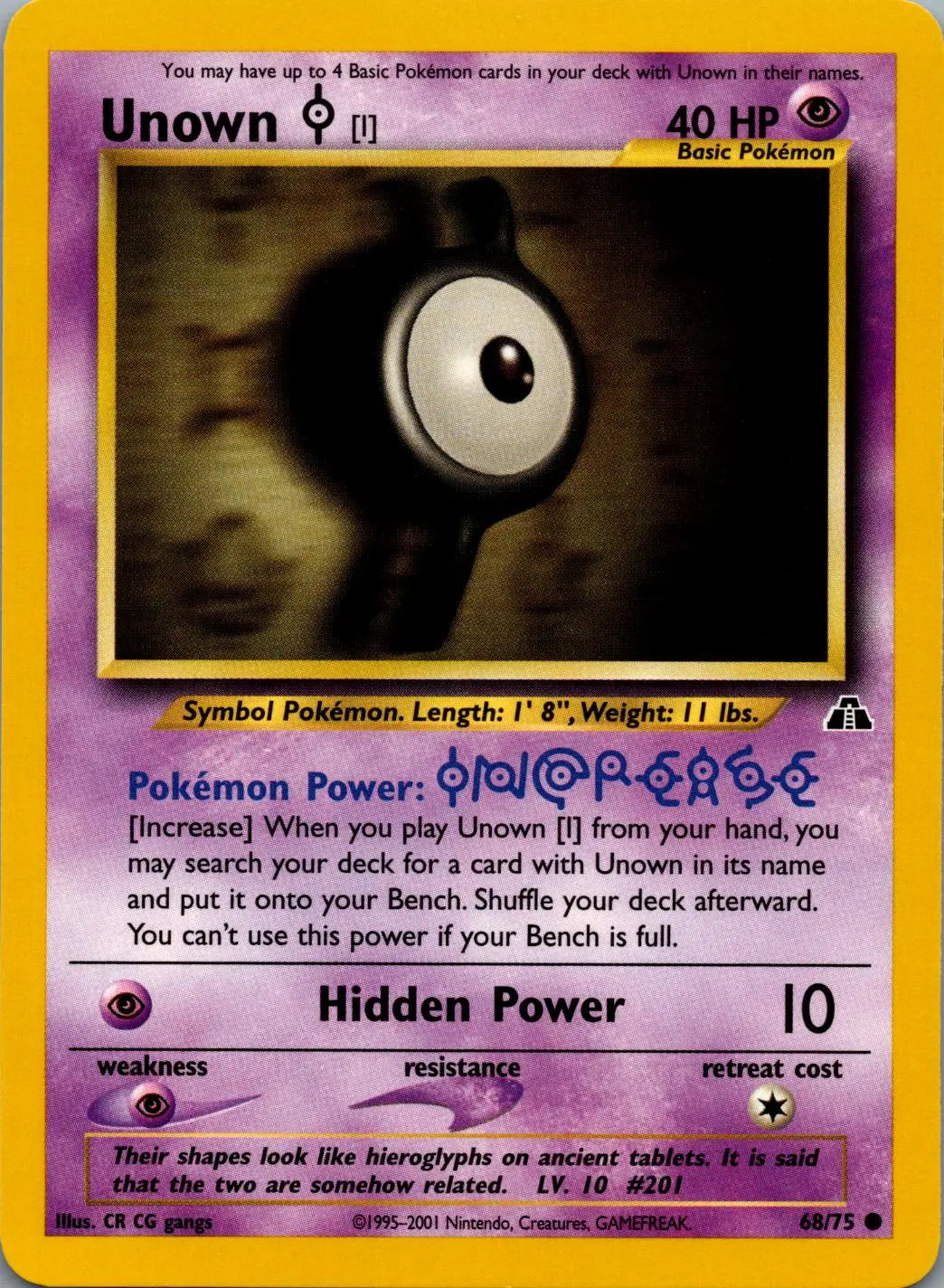 Unown [I] (68/75) [Neo Discovery Unlimited] Pokémon