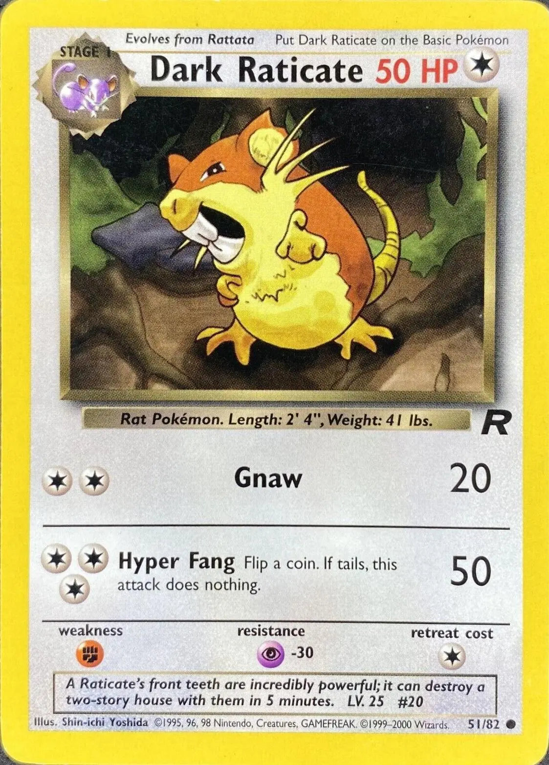 Dark Raticate (51/82) [Team Rocket Unlimited] Pokémon