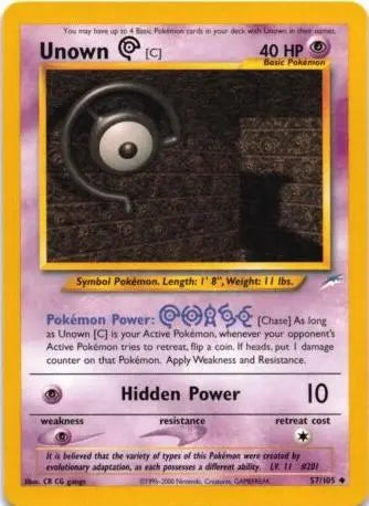 Unown [C] (57/105) [Neo Destiny Unlimited] Pokémon