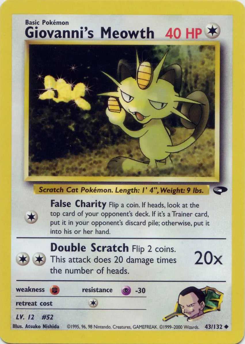 Giovanni's Meowth (43/132) [Gym Challenge Unlimited] Pokémon