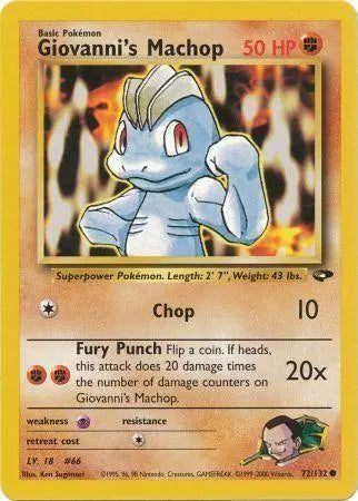 Giovanni's Machop (72/132) [Gym Challenge Unlimited] Pokémon