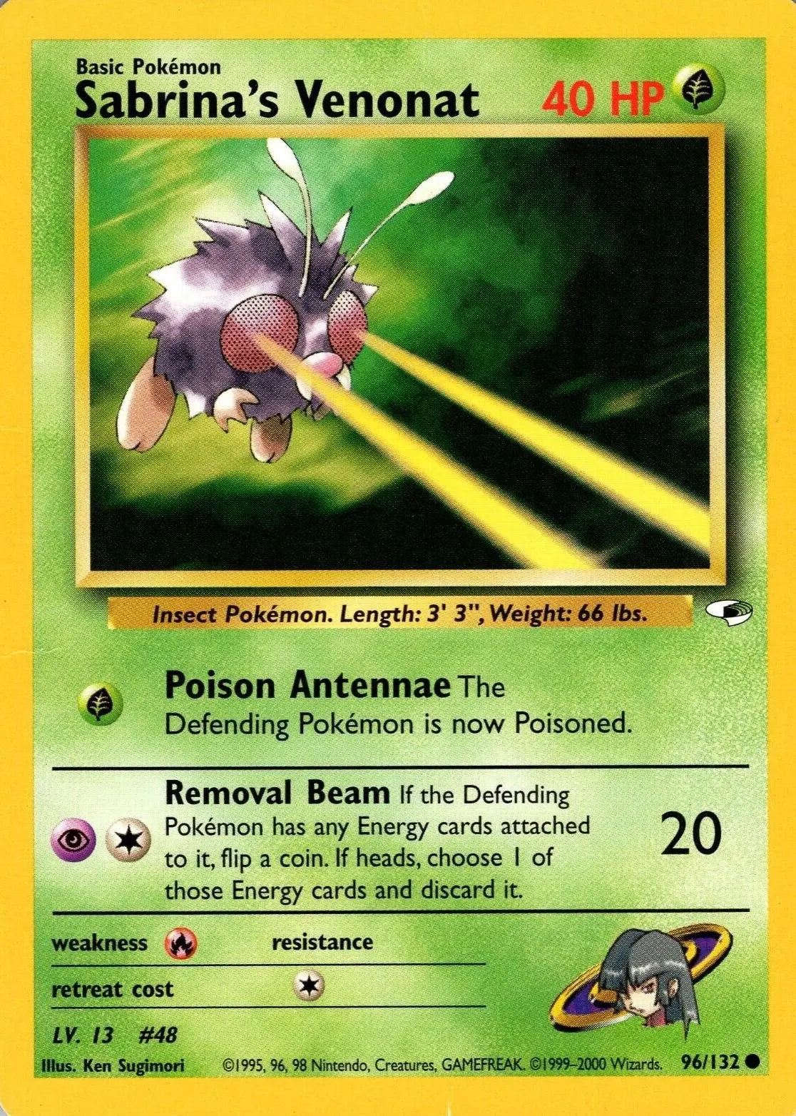 Sabrina's Venonat (96/132) [Gym Heroes Unlimited] Pokémon