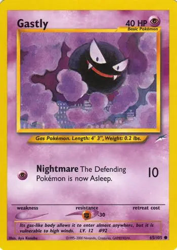 Gastly (65/105) [Neo Destiny Unlimited] Pokémon