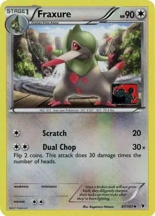 Fraxure (87/101) (League Promo) [Black & White: Noble Victories] Pokémon