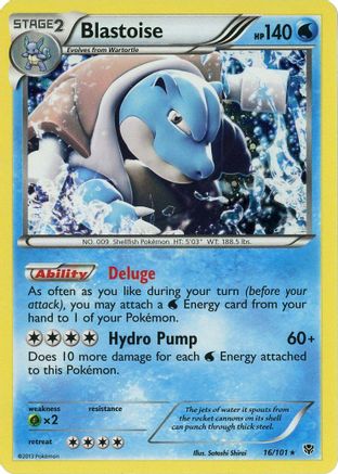 Blastoise (16/101) (Cosmo Holo) (Blister Exclusive) [Black & White: Plasma Blast]