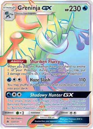 Greninja GX (133/131) [Sun & Moon: Forbidden Light] Pokémon