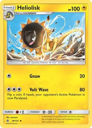 Heliolisk (38/131) [Sun & Moon: Forbidden Light] Pokémon