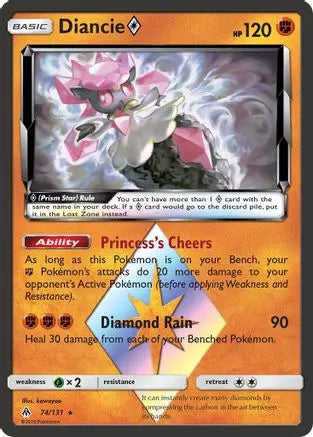 Diancie (74/131) (Prism Star) [Sun & Moon: Forbidden Light] Pokémon