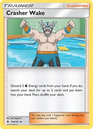 Crasher Wake (104/131) [Sun & Moon: Forbidden Light] Pokémon