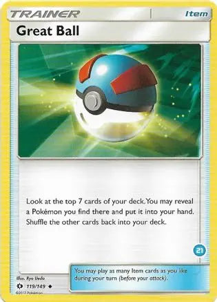 Great Ball (119/149) (Deck Exclusive #21) (Alolan Ninetales Half-Deck) [Sun & Moon: Trainer Kit - Alolan Sandslash & Alolan Ninetales] Pokémon