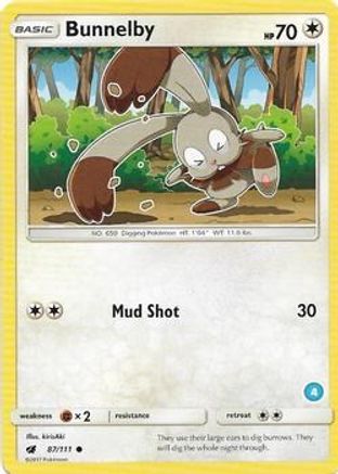 Bunnelby (87/111) (Deck Exclusive #4) [Sun & Moon: Trainer Kit - Alolan Sandslash & Alolan Ninetales]