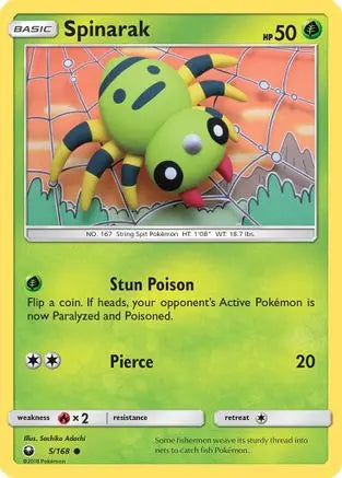 Spinarak (5/168) [Sun & Moon: Celestial Storm] Pokémon