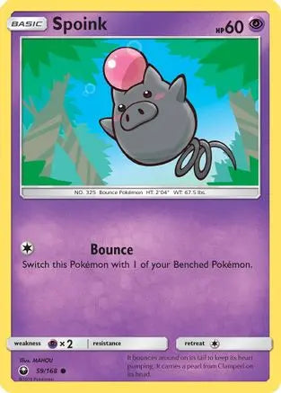 Spoink (59/168) [Sun & Moon: Celestial Storm] Pokémon