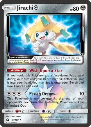 Jirachi (97/168) (Prism Star) [Sun & Moon: Celestial Storm] Pokémon