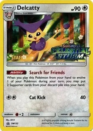 Delcatty (SM132) (Staff Prerelease Promo) [Sun & Moon: Black Star Promos] Pokémon