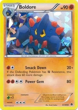 Boldore (51/98) (Cracked Ice Holo) (Blister Exclusive) [Black & White: Emerging Powers] Pokémon