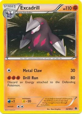 Excadrill (56/98) (Cosmos Holo) (Blister Exclusive) [Black & White: Emerging Powers] Pokémon