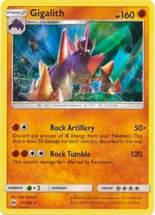 Gigalith (71/149) (Cosmos Holo) (Blister Exclusive) [Sun & Moon: Base Set] Pokémon