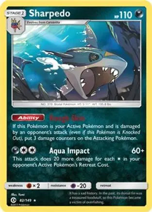 Sharpedo (82/149) (Cosmos Holo) (Blister Exclusive) [Sun & Moon: Base Set] Pokémon
