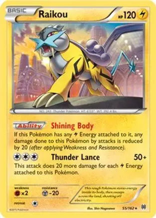 Raikou (55/162) (Cosmos Holo) (Blister Exclusive) [XY: BREAKthrough] Pokémon