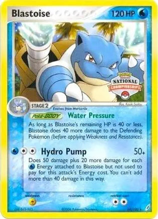 Blastoise (14/100) (National Championship Promo) [EX: Crystal Guardians] Pokémon