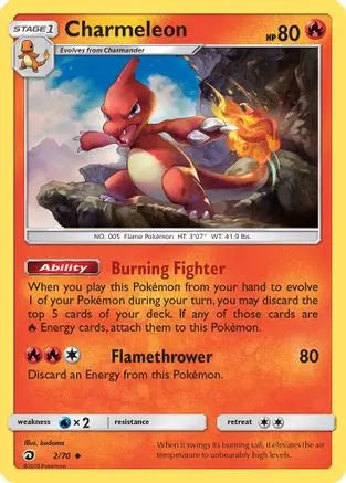 Charmeleon (2/70) [Sun & Moon: Dragon Majesty] Pokémon