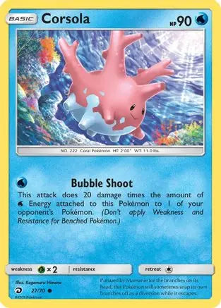 Corsola (27/70) [Sun & Moon: Dragon Majesty] Pokémon
