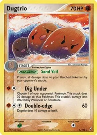 Dugtrio (5/100) (Theme Deck Exclusive) [EX: Crystal Guardians] Pokémon