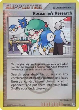 Roseanne's Research (125/132) (League Promos) [Diamond & Pearl: Secret Wonders] Pokémon